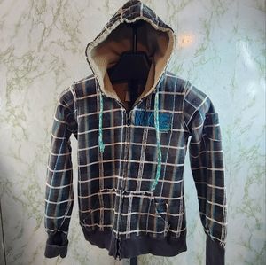 BILLABONG Zip Sherpa Lined Hooded Sweatshirt